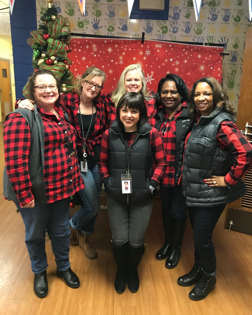 pcssdschools's tweet photo. When the PCSSD director of communications shows up at your school matching 5 other staff, you take a picture! It must've been unofficial buffalo plaid day at BAKER ELEMENTARY! #pcssdproud #equityandexcellence https://t.co/dXS0FCbbtw