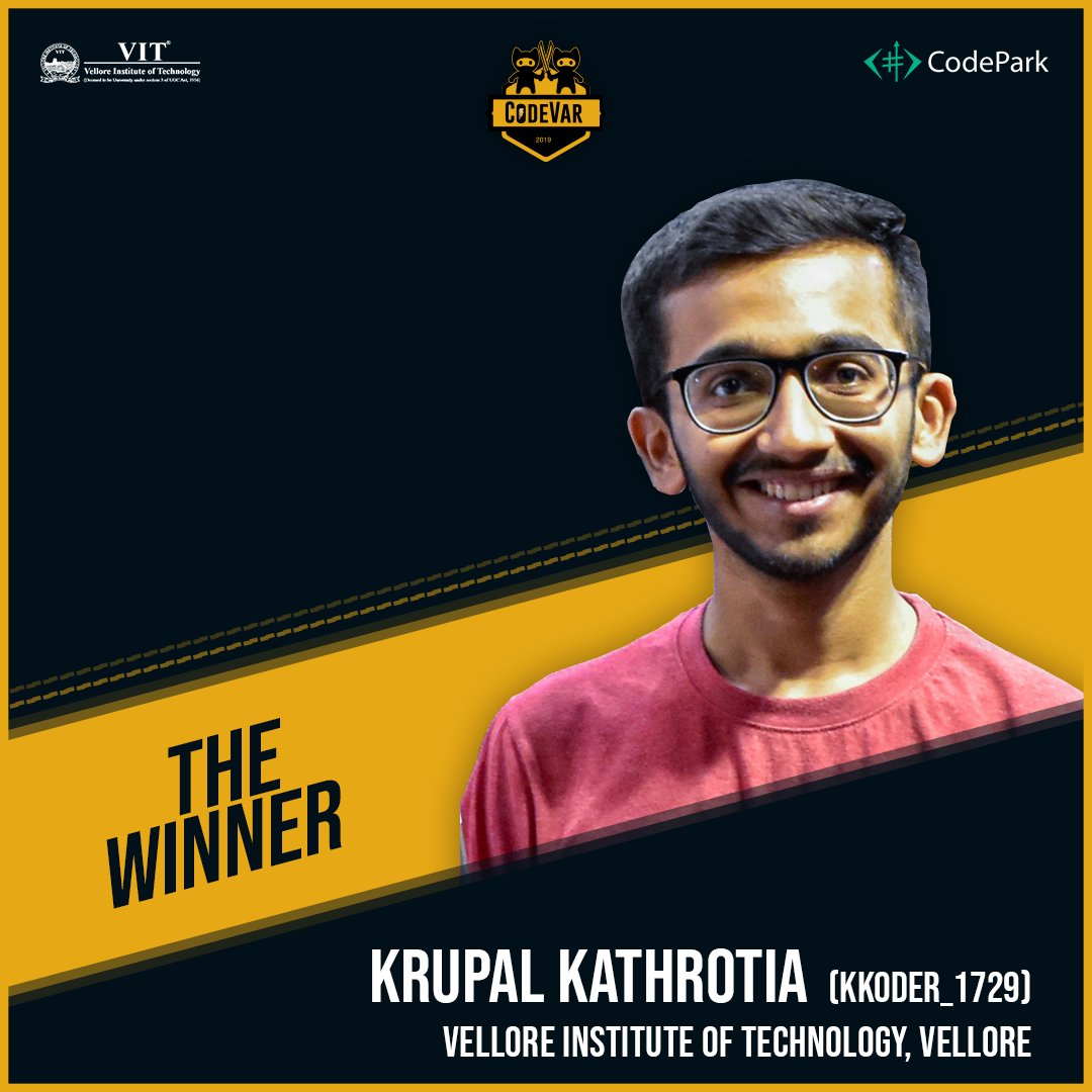 CodePark_in's tweet image. We are delighted and proud to announce that, after
being shortlisted in the final awards categories for the codeathon, we have chosen the winners of the CodeVar 2019!
A huge thank you to our wonderful team; without them,
this would not have been possible.
#programmer #codevar