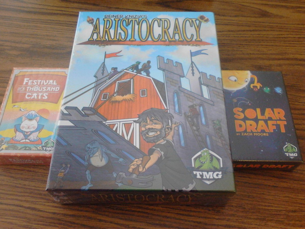 BryceCon_Games's tweet photo. @TastyMinstrel  TMG has sponsored #BryceCon2020 with Old West Empresario, Big Dig, Dawn of Mankind, Aristocracy, Festival of a Thousand Cats, and Solar Draft! We appreciate their support! https://t.co/4mx8ixgebK