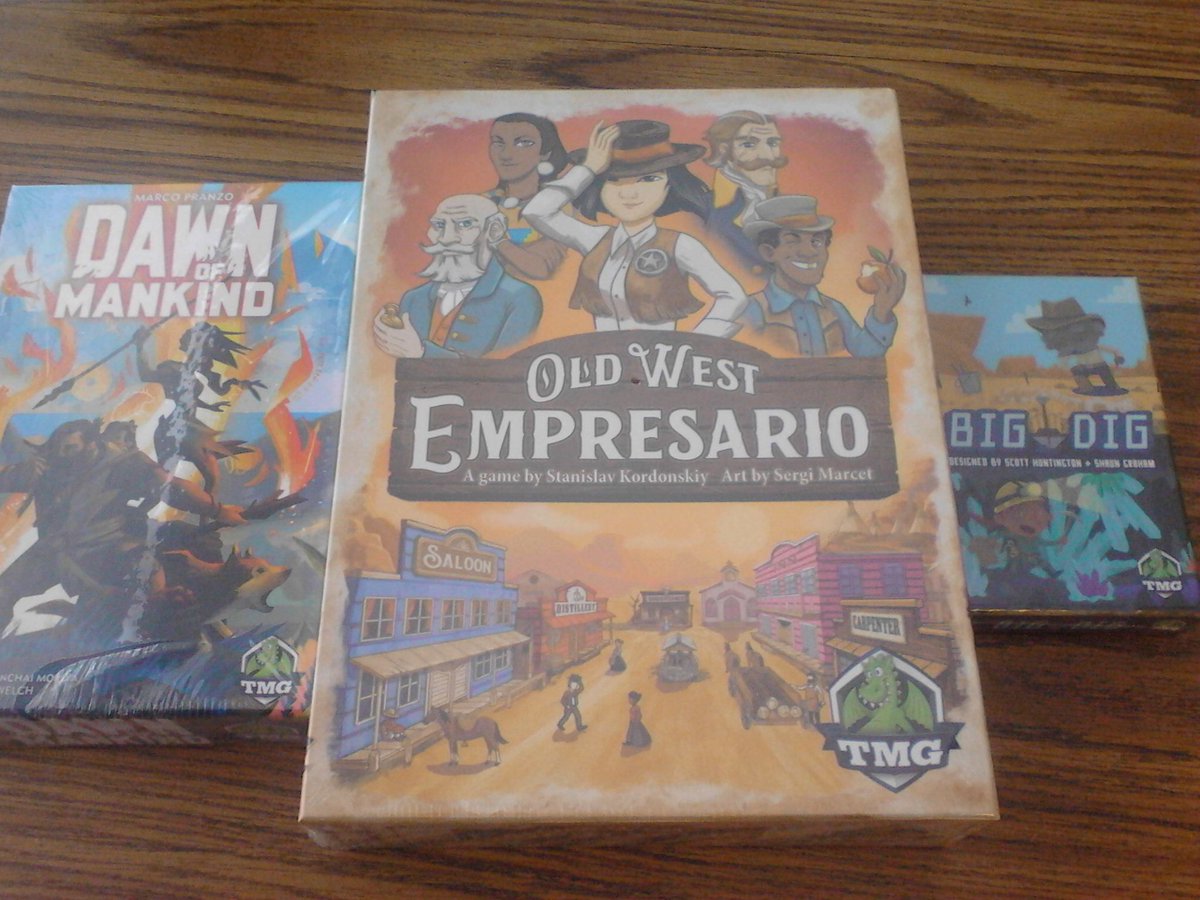 BryceCon_Games's tweet photo. @TastyMinstrel  TMG has sponsored #BryceCon2020 with Old West Empresario, Big Dig, Dawn of Mankind, Aristocracy, Festival of a Thousand Cats, and Solar Draft! We appreciate their support! https://t.co/4mx8ixgebK