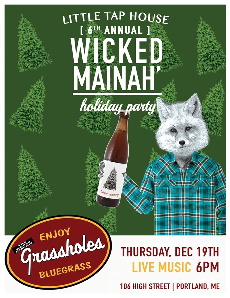 Mark your advent calendar! Join us Thurs. Dec 19th for our annual holiday party! 🍻🎄 #portlandme #craftbeer #drinklocal #wickedmainah