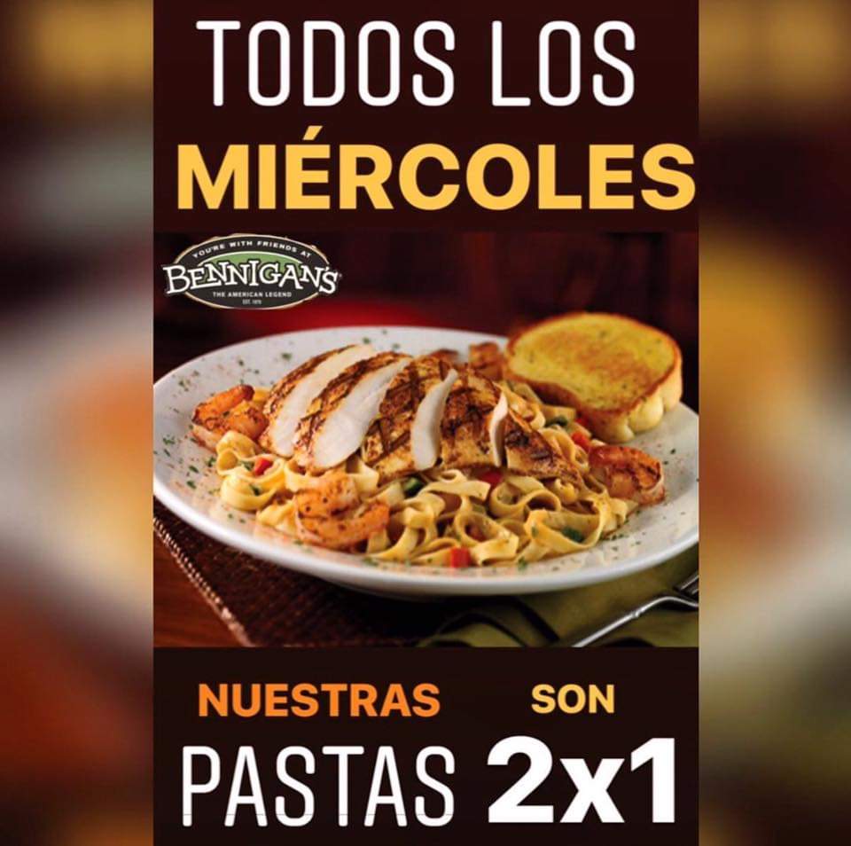 BennigansMaat's tweet photo. Por que todos los días son especiales en #BennigansMatamoros #Miercoles 2x1 de 12pm a 4pm en #Hamburguesa #pasta #Ensalada y durante todo el dia  #Pastas 2x1   #Cervezabotella al 2x1 #BENNIGANSMATAMOROS #IMBENNIGANS #ilovebennigans  #imbennigans #bennigans https://t.co/TCKP4zlOaw