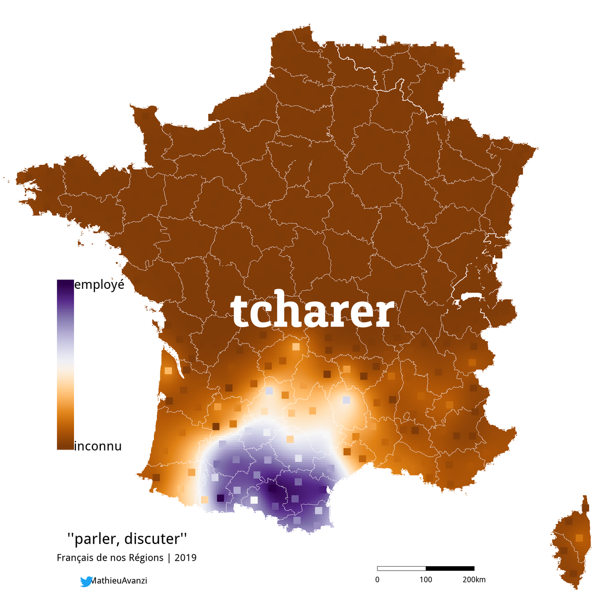 MathieuAvanzi's tweet photo. Qui connaît (et emploie) le verbe #tcharrer? De l'occitan #charrar "parler, discuter" | on le retrouve en Louisiane sous la forme #charrer. P. ex. "charrer en américain" > "parler anglais" #christmap #jour18 https://t.co/ye3y7DVrGy