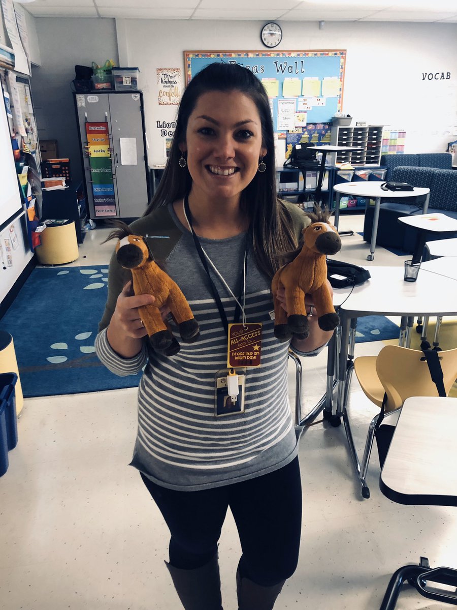 Mrs_Skrobin's tweet photo. We celebrated the end of our literacy unit by dressing up as idioms today! Can you guess these creative costumes with their non literal meaning? #lane126 #weare126 https://t.co/DxvoD71n5R
