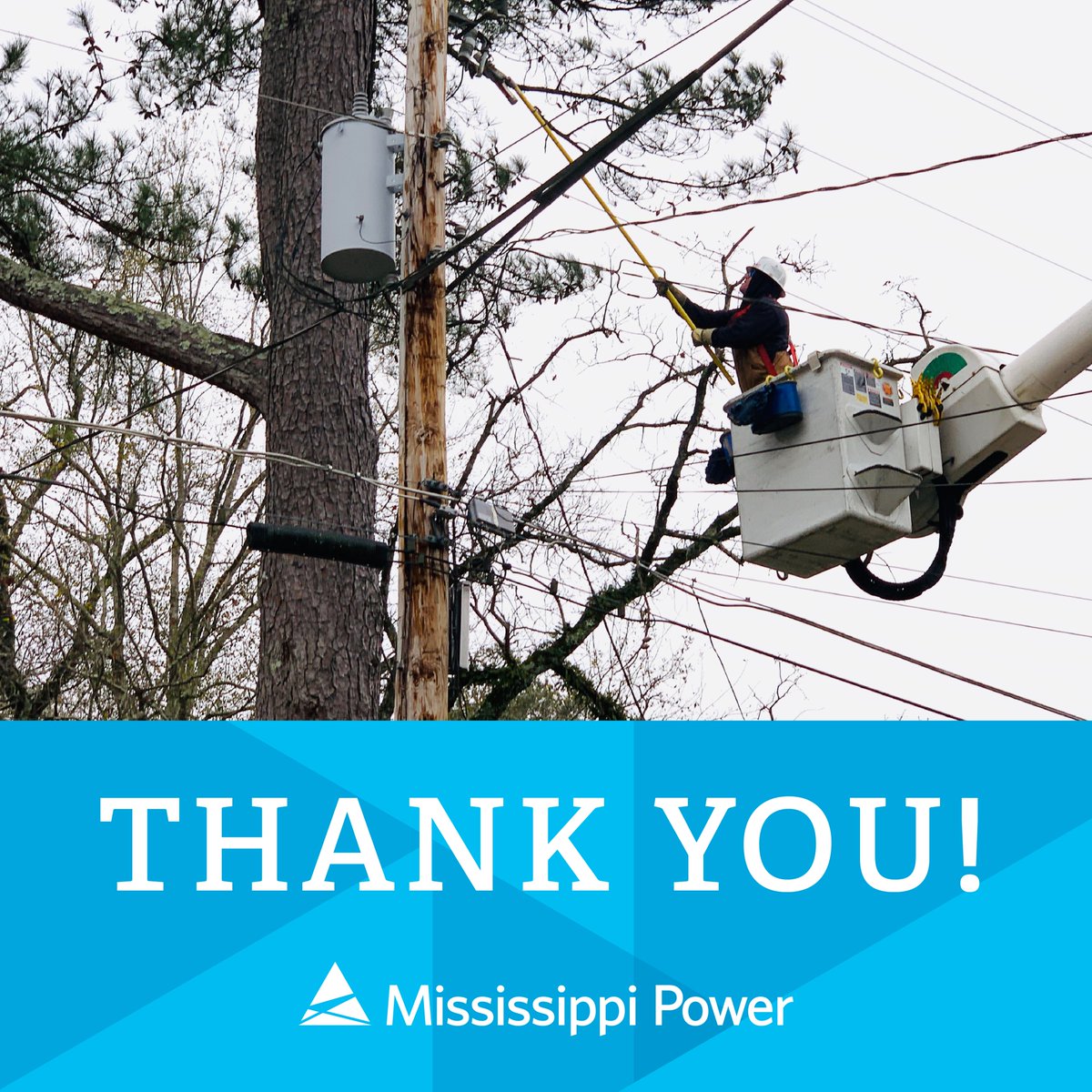 MS_Power's tweet photo. We'd like to thank our customers for their patience and kind words of support towards our crews following the tornadoes in Pine Belt! https://t.co/QLcRVNLvfM