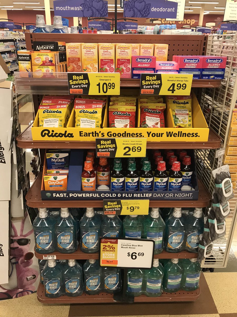 m_rains3's tweet photo. A great @RicolaUSA and @emergenc  display @Hannaford!! @CPGChristmas #acostachristmaschallenge https://t.co/kKQrmDbznY