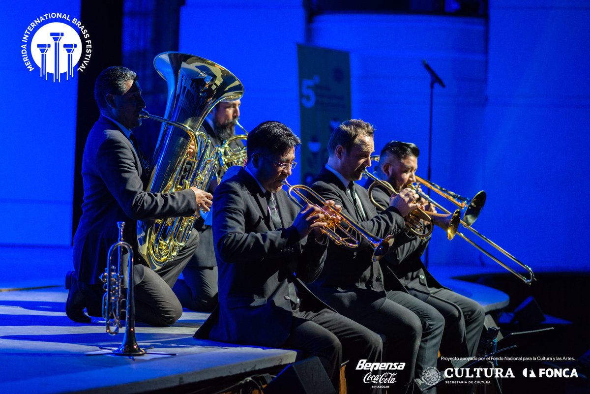 InfoMIBF's tweet photo. Les dejamos algunas imágenes del concierto de M5 Brassinación ¡gracias a todos los que nos acompañaron en este increíble noche! 

#MIBF2019 #FESTIVALDEMETALES #FONCA #DÍA1 https://t.co/zjKdaPFx8j