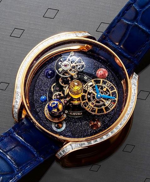 EpicureansWatch's tweet photo. Re-engineered from the ground up, the Astronomia Solar is the most compact in @jacobandco peerless collection of Astronomia watches.

Its 44.5-millimeter-wide, 18ct rose gold case encapsulates the 447-part caliber that powers the time display, the bi-axial tourbillon and the As https://t.co/4uYaxwOgnB