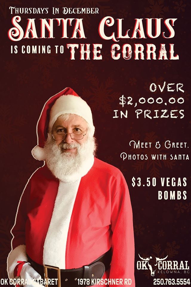 One More Sleep.. till SANTA is back  at #okcorralkelowna  🎅🎄☃️ #winwinwin #SantaClaus #countrychristmas #santahasaredneck