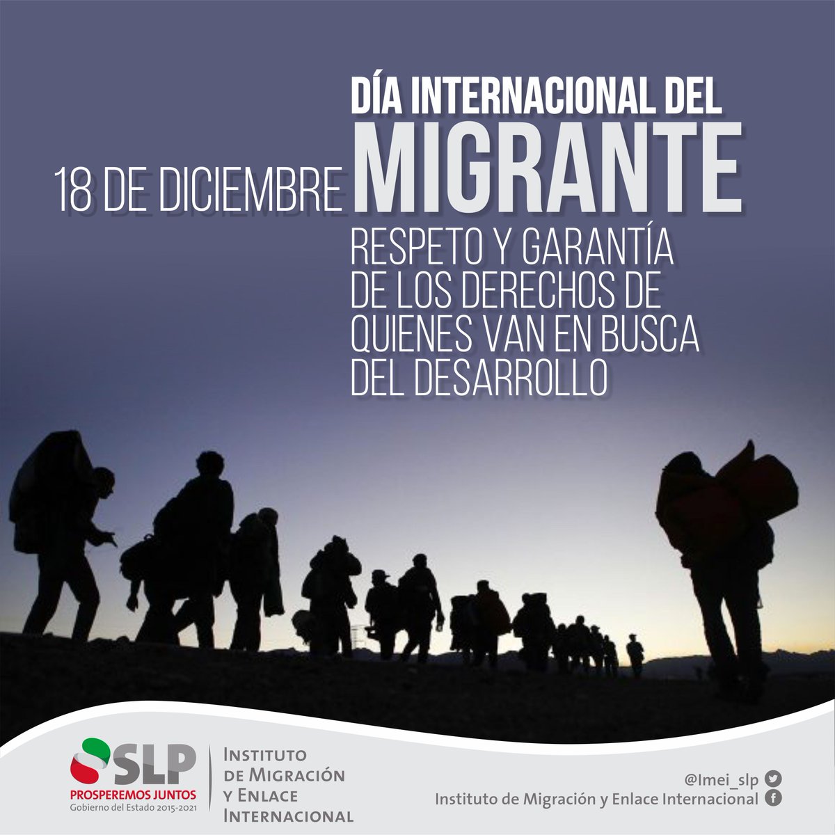 IMEI_SLP's tweet photo. Nuestro compromiso hoy y cada día, es hacer valer los derechos de potosinos y potosinas que decidieron migrar, recibir y orientar a aquellos que retornan, así como colaborar de manera interinstitucional para que nuestro estado sea un lugar de tránsito y destino seguro https://t.co/OeFbKVAVxv