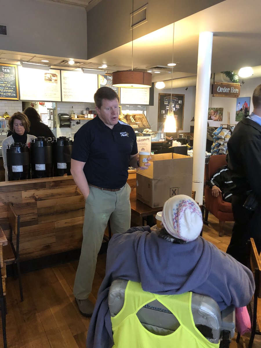 BrattleboroPD's tweet photo. Thanks so much to the Brattleboro community for joining us at The Works for a very successful @CoffeewithaCop . We learned a few new things, took suggestions from the public, and enjoyed some great coffee. https://t.co/1zwZCV56iQ