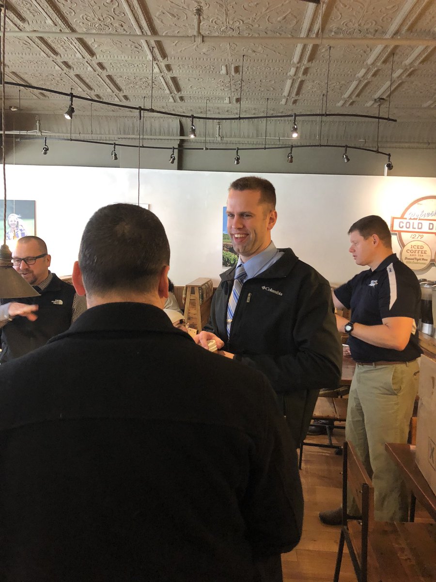 BrattleboroPD's tweet photo. Thanks so much to the Brattleboro community for joining us at The Works for a very successful @CoffeewithaCop . We learned a few new things, took suggestions from the public, and enjoyed some great coffee. https://t.co/1zwZCV56iQ