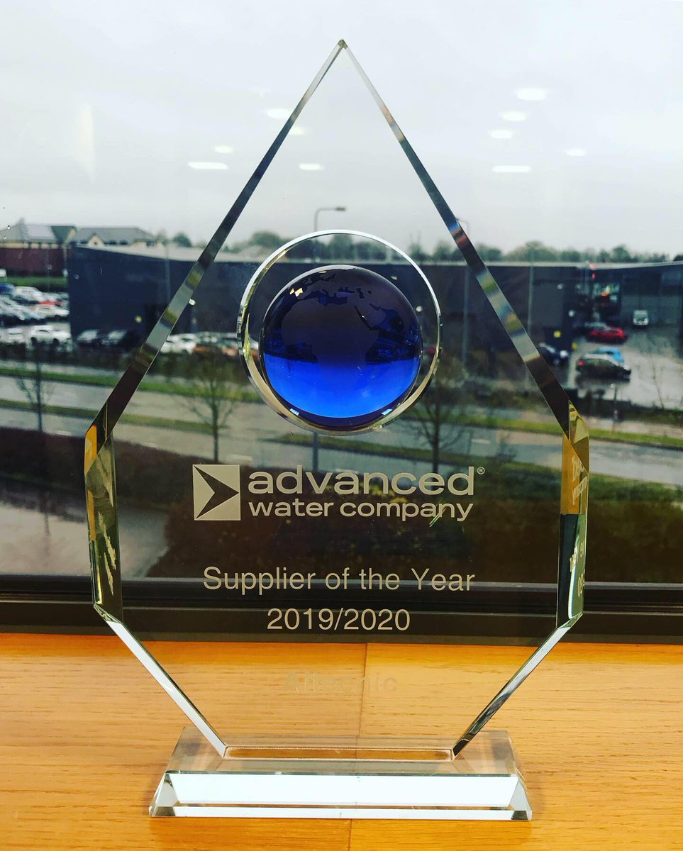 Altecnic's tweet photo. We’re delighted to announce that we won the #AdvancedWaterCompany award for #SupplieroftheYear! Thank you for the award @AdvancedWaterCo – it looks great in our head office! https://t.co/CjoS69K6R2