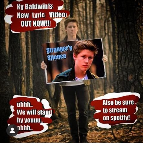 space_ky's tweet photo. OUT NOW!!
.
.
KY BALDWIN
.
OFFICIAL LYRIC VIDEO
.
STRANGER'S SILENCE
...... also available to stream on Spotify
.
.
#KyBaldwin
#StrangersSilence
#OfficialLyricVideo
@iamkybaldwin
#StreamStrangersSilence https://t.co/e5kjcAmCZF