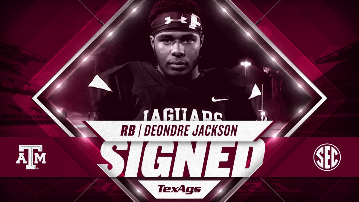 2020 3* RB Deondre Jackson signs with Texas A&M r/CFB