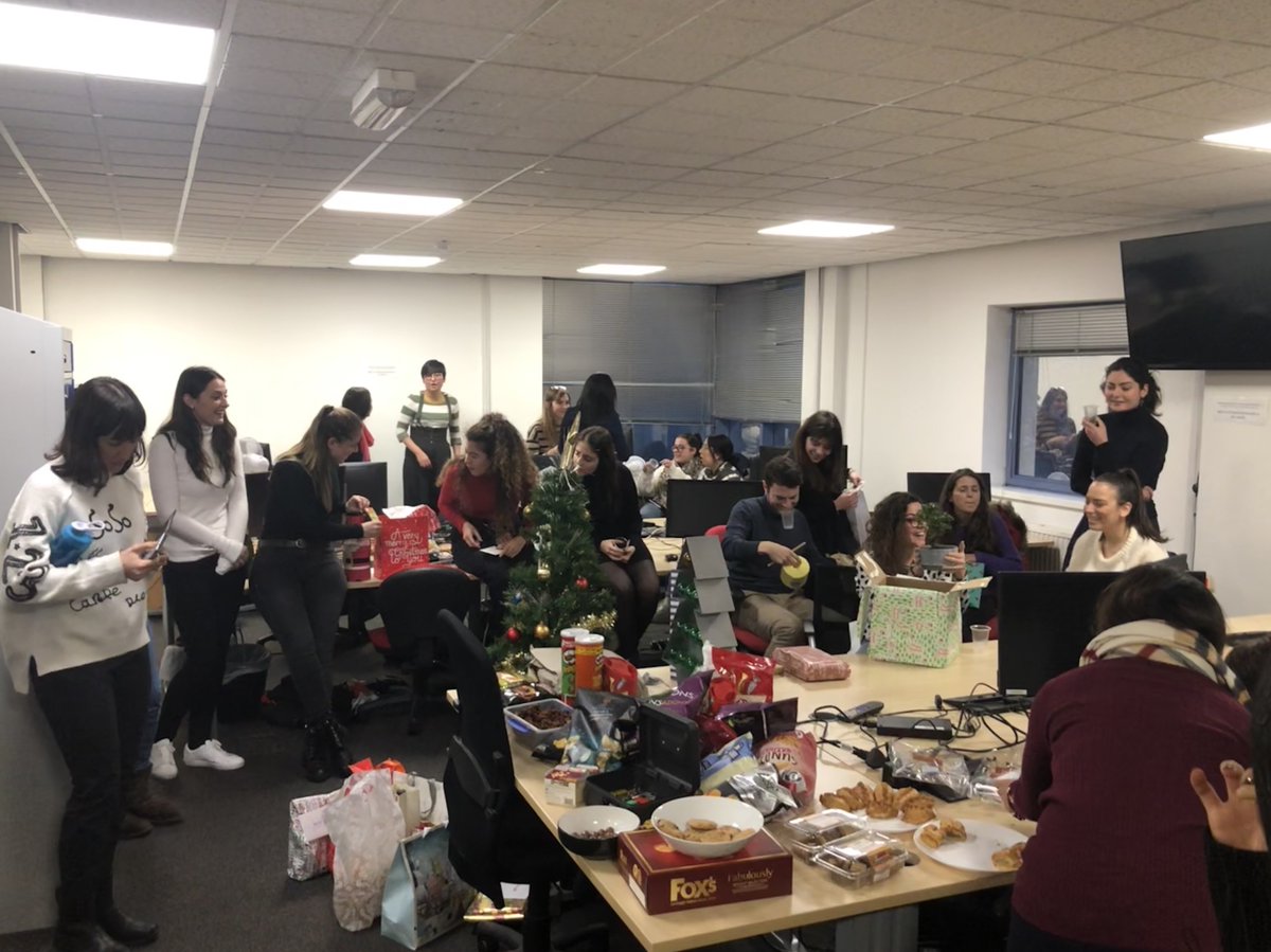 Getting in the festive spirit at the office today! Some of the CJCH Consulting team with their #secretsanta gifts! 🎅🎄