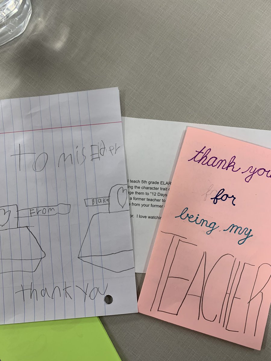 Another reason why I love my job...I received two notes in the mail from former students! ❤️❤️Thank you <a href="/NMccasland/">Nicole McCasland</a> for getting them to me! ❤️❤️