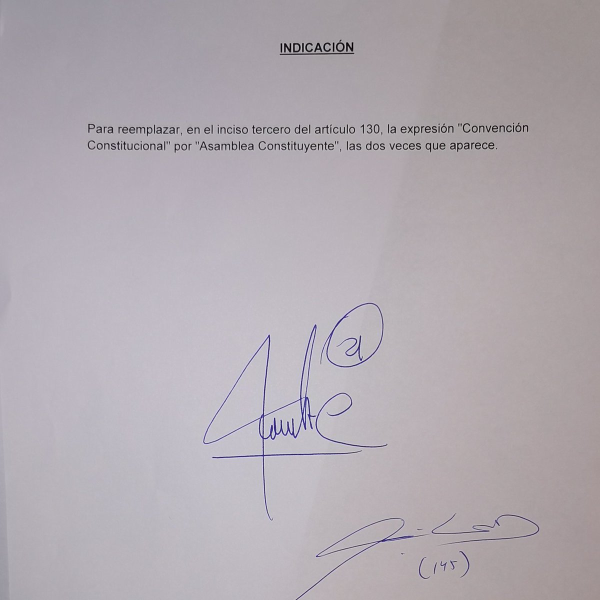 dmimica's tweet photo. “Es mucho más que el nombre y lo saben” dice el diputado Hirsch sobre las grandes diferencias entre Asamblea Constituyente y Convención Constitucional. Esta es la indicación presentada por la diputada Cariola para salvar esas grandes diferencias: https://t.co/tmJjGD04bG