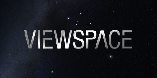 viewspace logo - text on star background