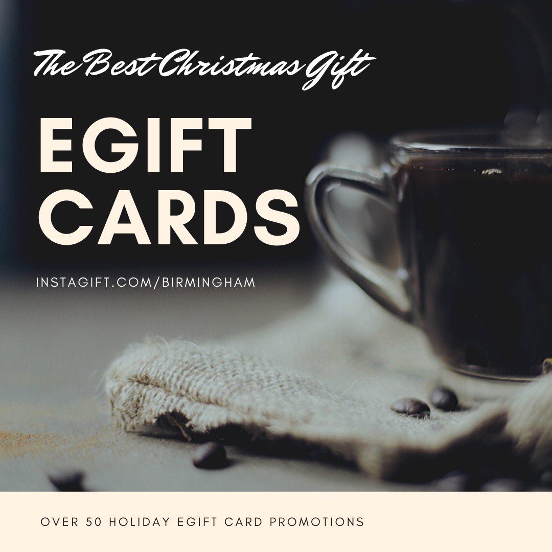 Did you know that 72% of people would rather have a gift card for Christmas instead of a gift. SHOP NOW instagift.com/birmingham