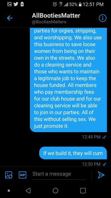 If we build it, they will cum. Family first, then we get to the money the right way by receiving donations