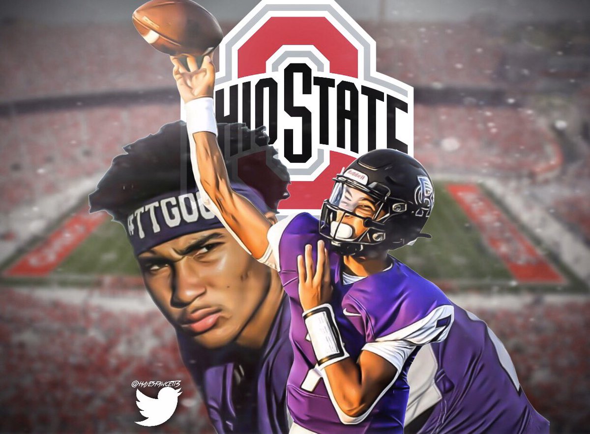 Hayesfawcett3's tweet photo. BREAKING: CJ Stroud ( @CJ7STROUD) has just committed to The Ohio State University ⁣
⁣
Huge pickup for the Buckeyes!⁣
⁣
He is a 4 ⭐️ QB from Rancho Cucamonga, CA and attends Rancho Cucamonga High School ⁣
⁣
Ohio State fans welcome him home!⁣

#FollowMEforEdits #CFB https://t.co/0xYz3KIXE9