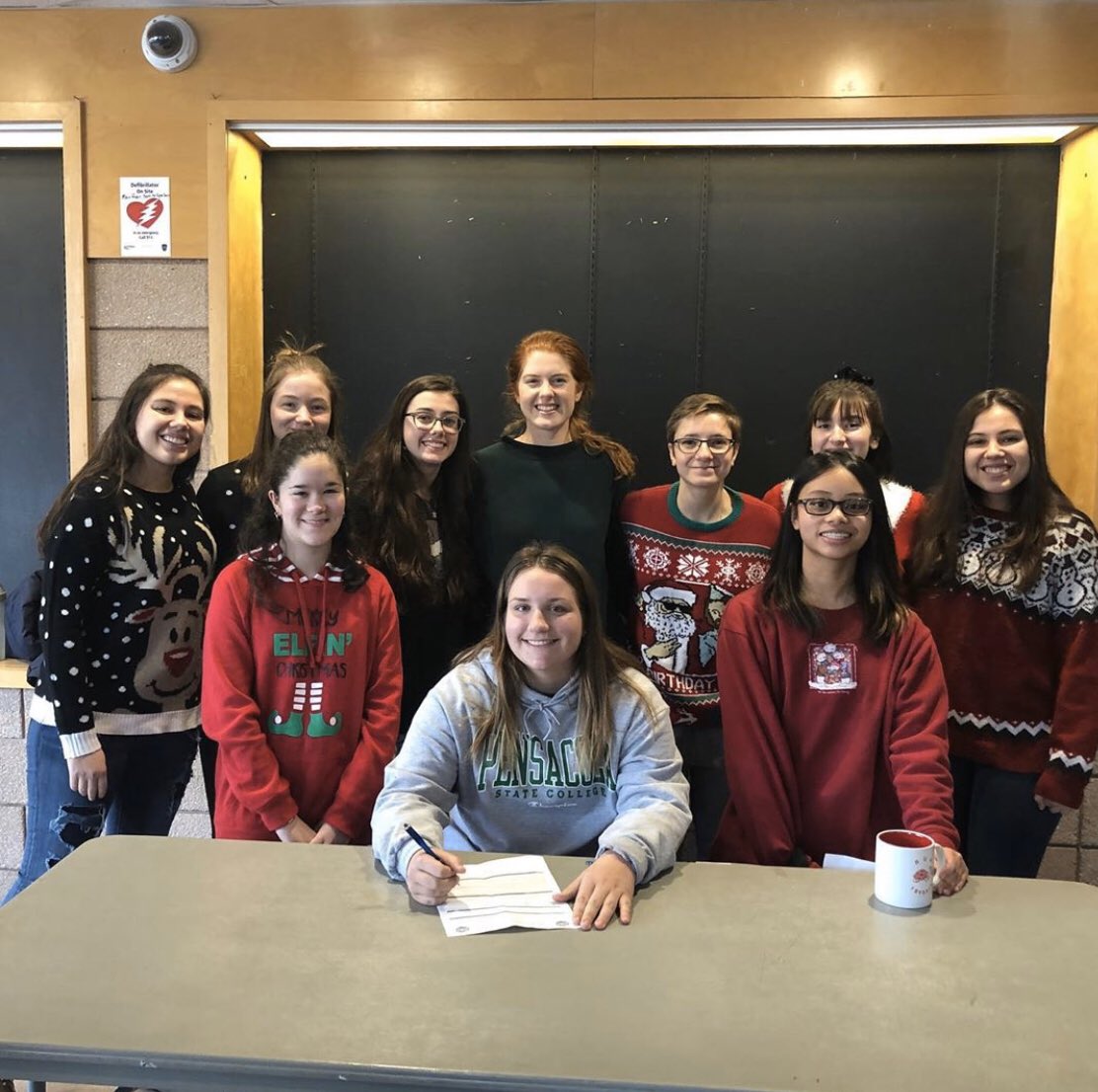 AssumptionHCDSB's tweet photo. Congrats to Abby Gatza on signing with Pensacola Softball program! @NatashaKuzmar #gobluego #crusaders #officialsigning https://t.co/eaeMeTIEWI