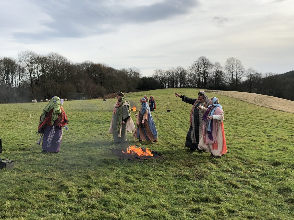 A lovely time had at Wintershall nativity with St Bedes students. The nativity brought to life in the fields then in the barn with horses donkeys sheep and superb acting!