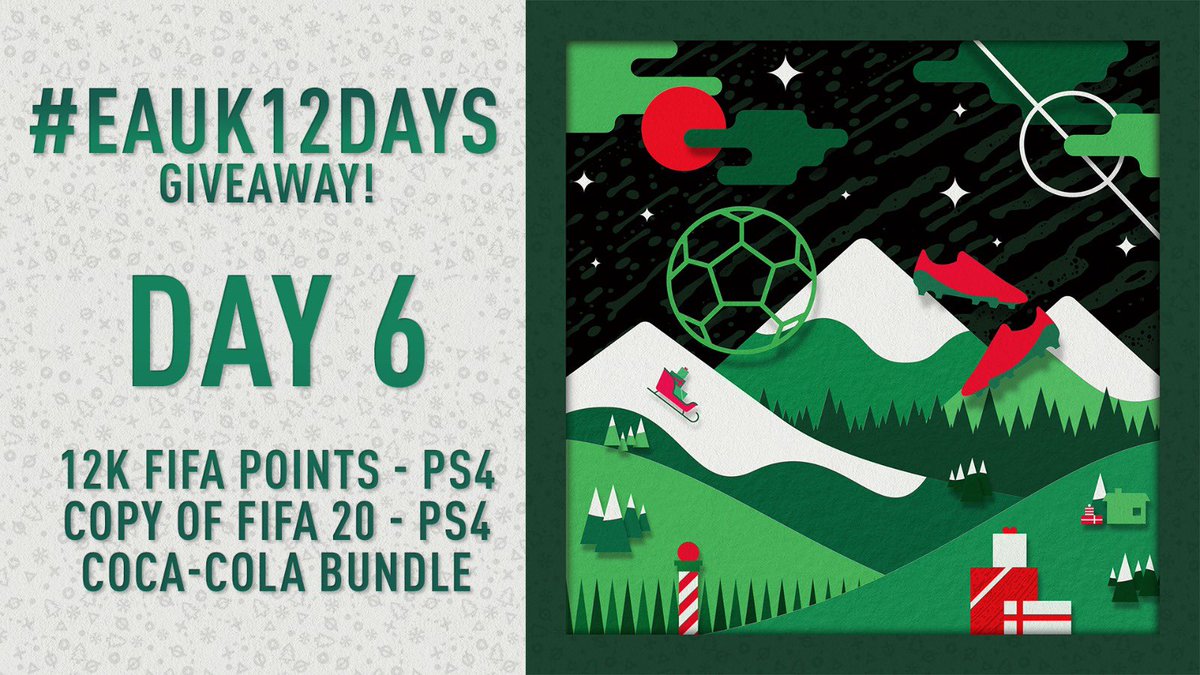 bateson87's tweet image. 🎄GIVEAWAY TIME 🎄 

DAY 6 FUTMAS SBCs NOW LIVE IN GAME! 

➡️ 12K FIFA POINTS
➡️ FIFA 20
➡️ COCA-COLA CHRISTMAS GIFT BOX

RT/FOLLOW MYSELF AND @electronicarts TO BE ENTERED! 

Tag a friend! 

(UK only)

#EAUK12DAYS