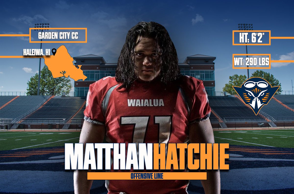 UTM_FOOTBALL's tweet photo. Welcome to the Skyhawk Family, OL Matthan Hatchie from Haleiwa, HI!! 🔶🔷🏈
My Why: “I could think of no better place to continue my development than UT Martin.” - @matthan_hatchie
#NSD20
#UTM20XX
#MartinMade https://t.co/8jZGQ12F1e