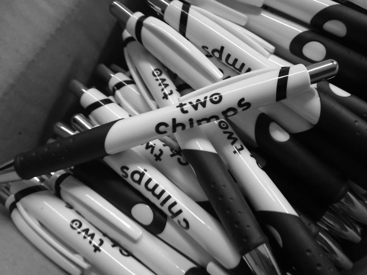twochimpscoffee's tweet photo. Why can you never find a pen around here…. Said no one at Two Chimps HQ anymore😜! ….mmmmwaahhahahahahahahahahahaha 🙌#woopwoop #newpens #penthief #stopthepenthief #twochimpscoffee #lovepens #everyonelovesanicenewpen #coffeepens https://t.co/93OKT0RuVH