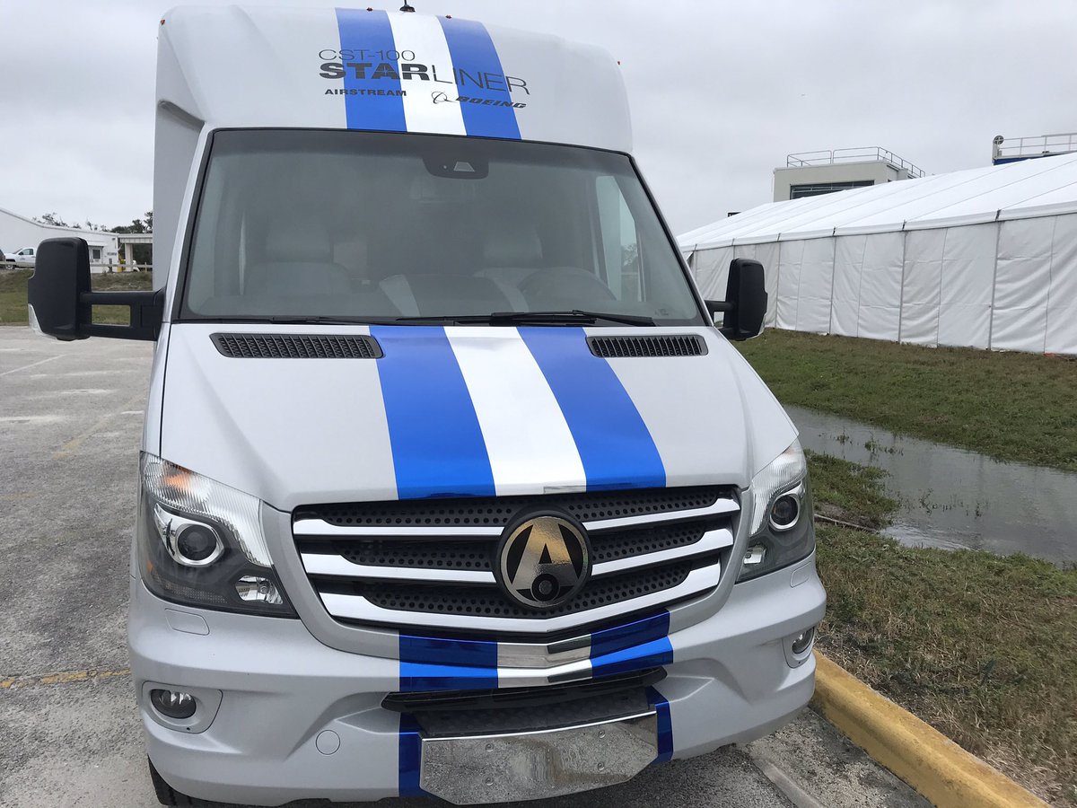 gpallone13's tweet image. RIDE TO SPACE: check out @BoeingSpace #Astrovan which will haul @CommercialCrew astronauts to the launch pad in the near future. Van making appearance at #OFT #Starliner launch set for 6:36 am Friday. @ulalaunch @NASAKennedy @NASA @MyNews13 #News13Brevard @Jon_Shaban