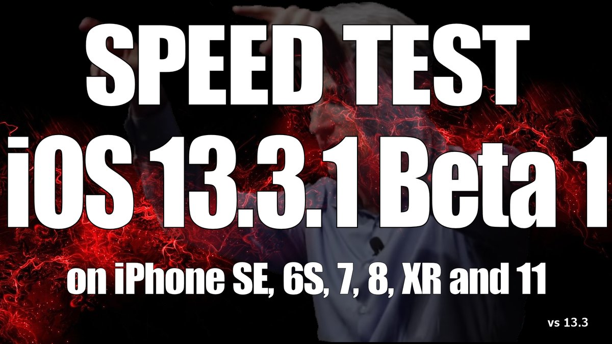 iAppleBytes's tweet image. Speed Test : iOS 13.3.1 Beta 1 vs iOS 13.3 on iPhone SE, 6S, 7, 8, XR and iPhone 11
 youtu.be/waLgeS3nf2E
#AppleNews #iOS1331