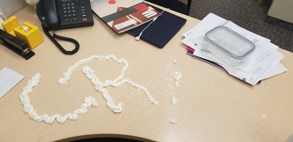 When you try to prank your co-worker but you run out of whipped cream. 🤦🏽‍♂️ <a href="/cruzerod/">Maricruz Rodriguez</a> <a href="/kaitasquini/">Kait Asquini</a> @samanthadeboer_ @coojen22 #jokesonme