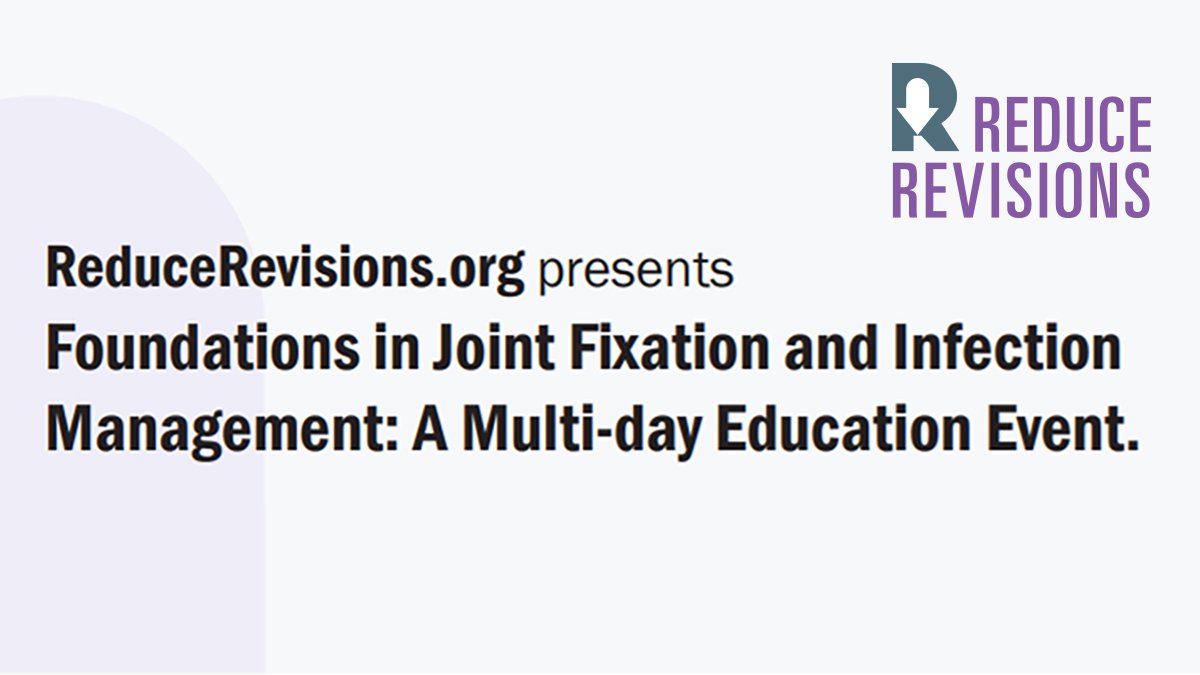 ReduceRevisions's tweet photo. Attention young orthopedic surgeons - we're here to help! Reduce Revisions is sponsoring a three-day course on hot topics and techniques based on your requests. Scholarships available! Apply today: https://t.co/yca7OsnswH https://t.co/Pl91KQw1Id