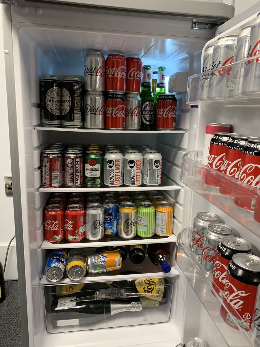 darrenmcsorley's tweet photo. Just landed at @belfastjs and opened the fridge. This is why I network #belfastjs https://t.co/8Yn0CKmvPv