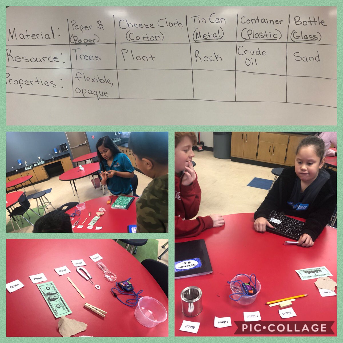 LWilliams_BES's tweet photo. Scholars sorting and classifying man-made resources! #manmaderesources #naturalresources #Scienceisfun! #JPB2020 #TeamSISD🤩 https://t.co/ac1o9fnBH4