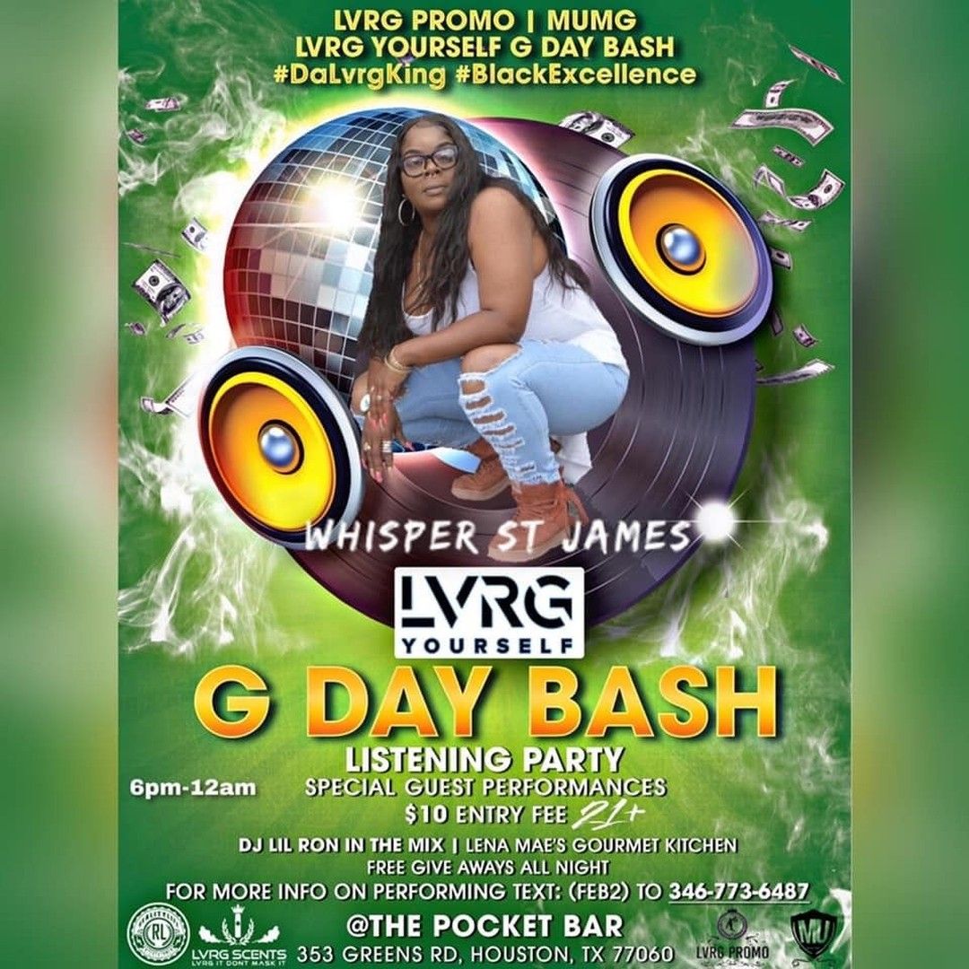 WhisperStJames's tweet photo. #LetsGetIt 💯💯Feb 9th
.
.
.
#femalerapper #hiphop #rapper #rap #femalerappers #femcee #songwriter #bars #producer #music #photography #love #htownnightlife #rappers #hiphopradio #shelive #studio #networking #artistdevelopment #hiphoppr #publicrelations #femcees #hiphopqueen https://t.co/4XbNd44jwF