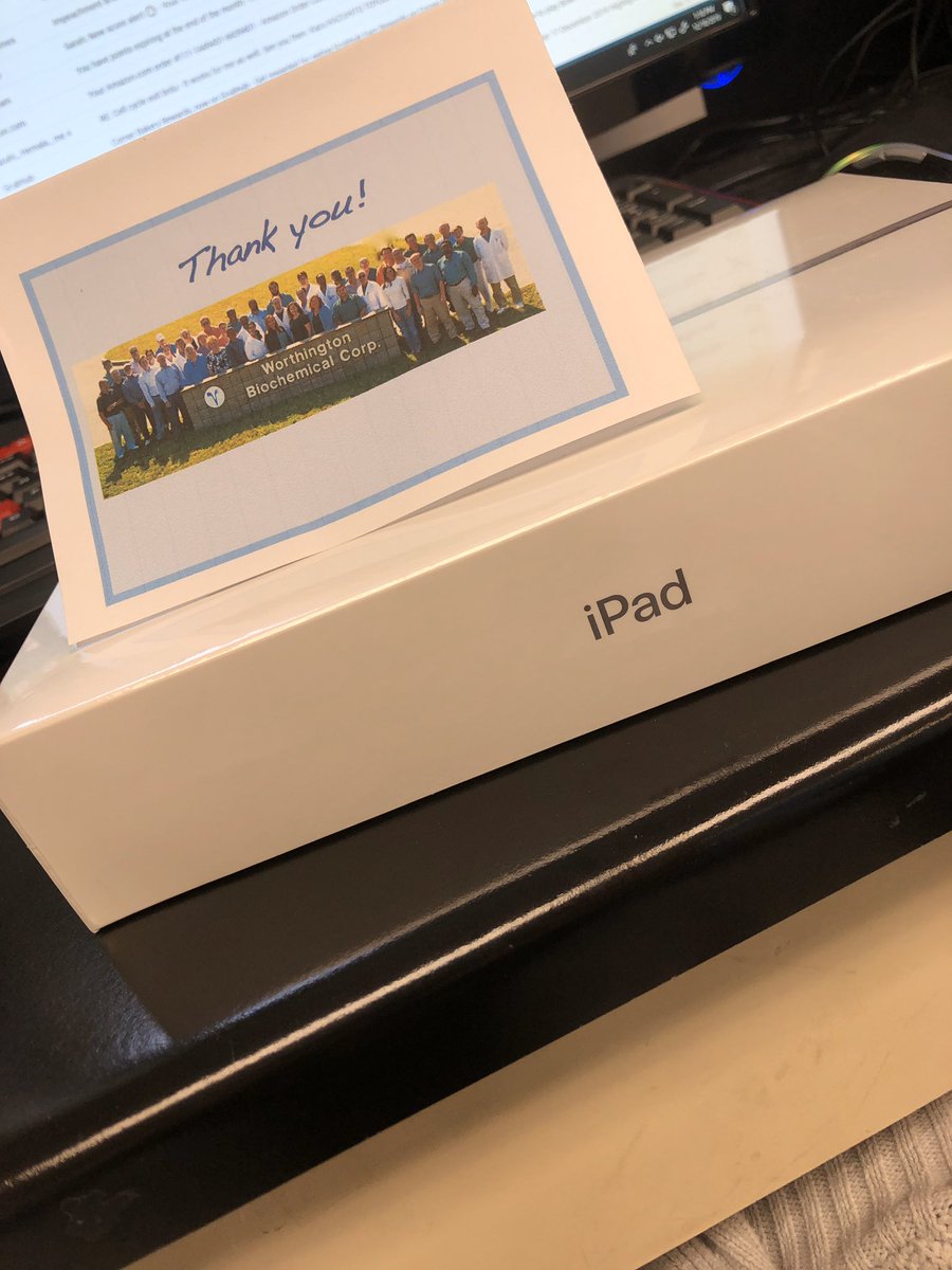 sciencesades's tweet image. S/o to the amazing #WorthingtonBiochemicalCorp for this amazing raffle prize two days after my birthday! I’ve never won a raffle before! We love your enzymes! #gotlucky #ascbembo2019