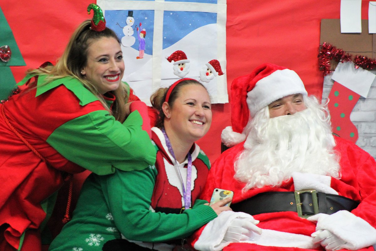 mcescohio's tweet photo. Students at LC East had a surprise visit from Santa! Students and staff enjoyed a breakfast with Santa and his elf Krista Tabar &amp; Denny Bristow from Firehouse Local 136 in Dayton, coordinated a huge toy donation so that each student was given the opportunity to pick out a toy. https://t.co/GZzQpXenha