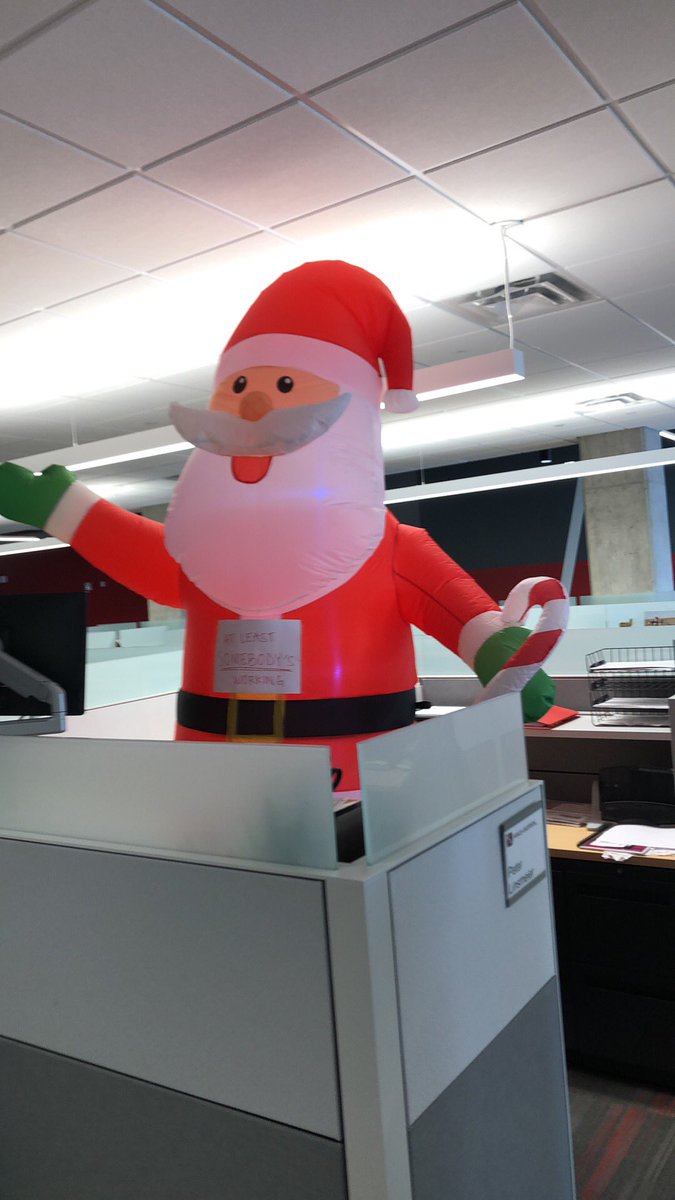 Kendall_Kolb's tweet photo. We have a new employee at the KAWI office #whosthenewguy #officesanta #hedidntbringpresents https://t.co/5HMfPr09f1