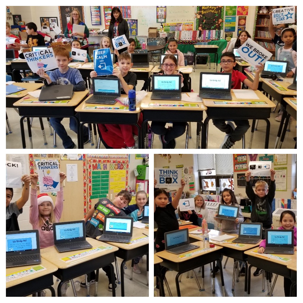 ittrsd's tweet photo. @Hawks3rdGrade did a fantastic job problem-solving their way through a challenging @breakoutEDU activity 🔐👨‍💻👩‍💻!! @harnewcares #rsd122cares #teamwork https://t.co/GYWuegBMRo