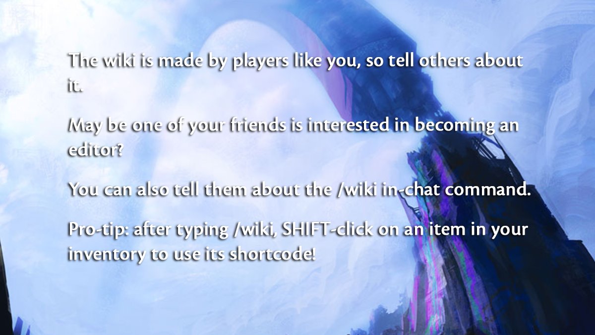 Wiki Tip #3. Spread the word.