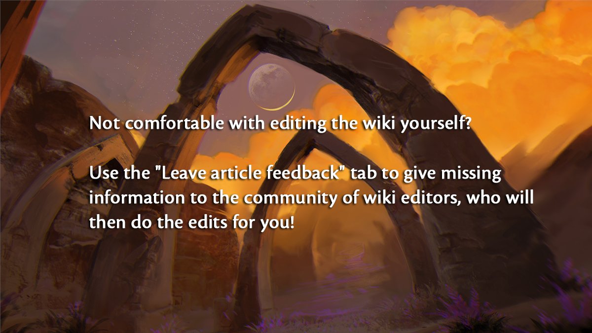 Wiki Tip #2. Leave article feedback.