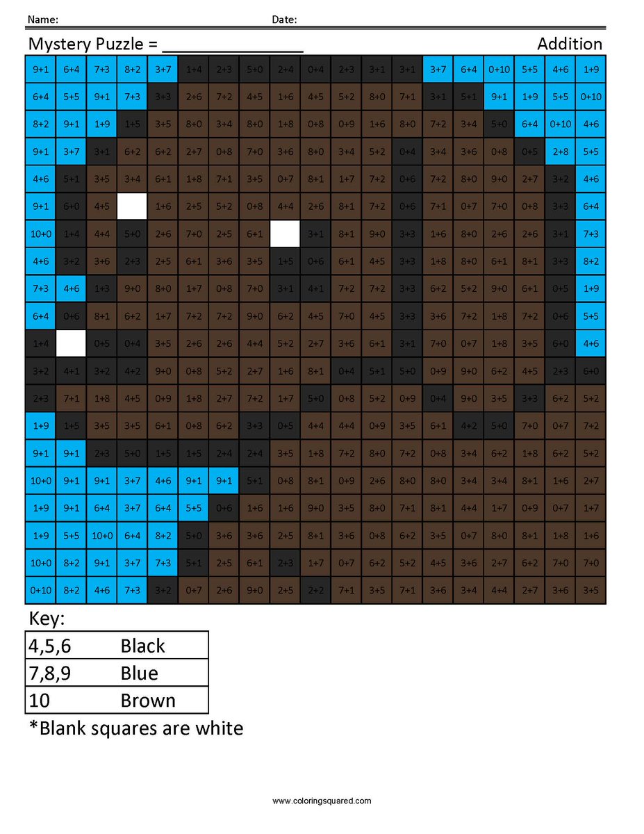 Coloring Squared Color By Number Murals