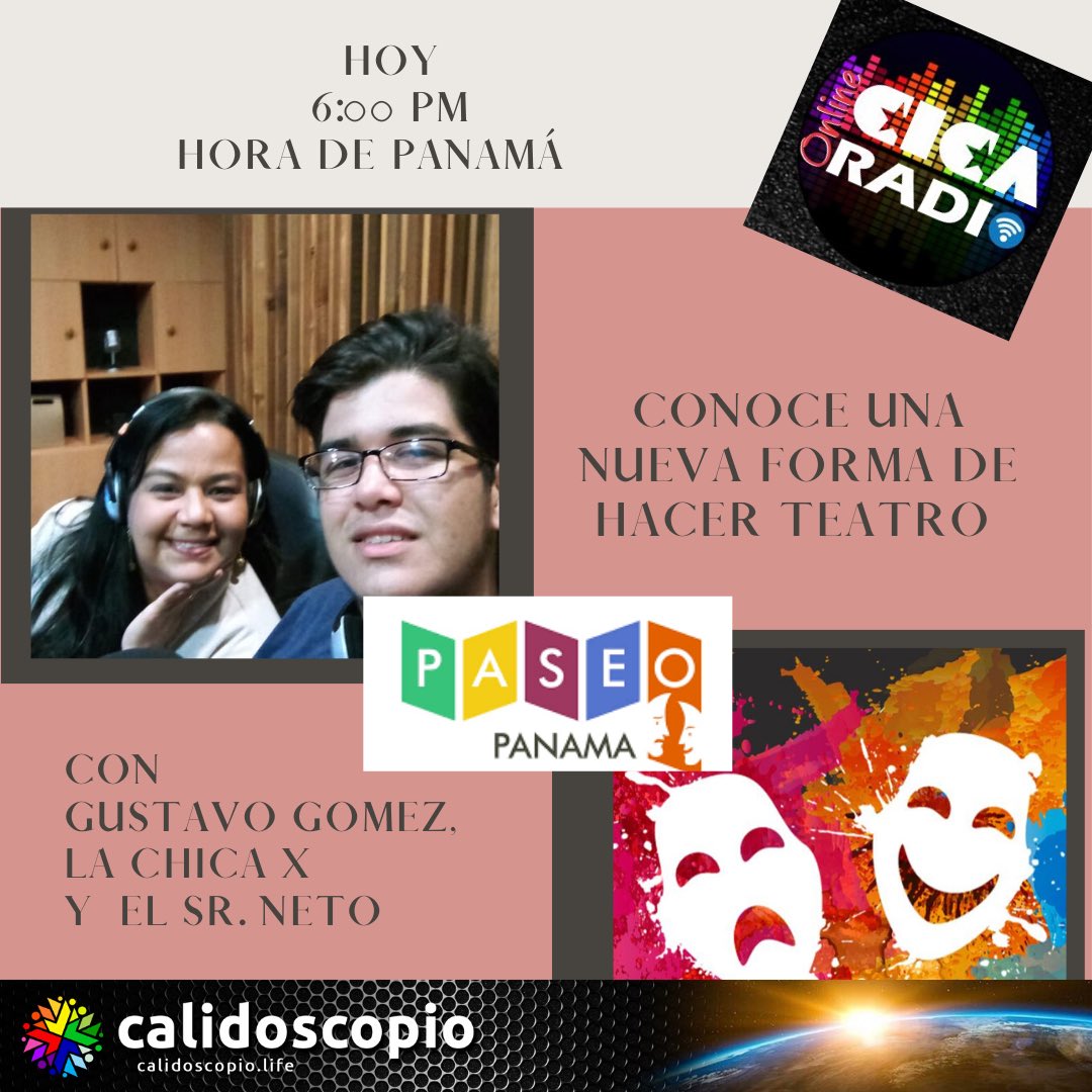 hipercronistas's tweet image. El #teatro panameño logra #nuevosespacios de #expresión #descubrelos esta tarde en @cicaradio  con la gente @paseodelasartespty