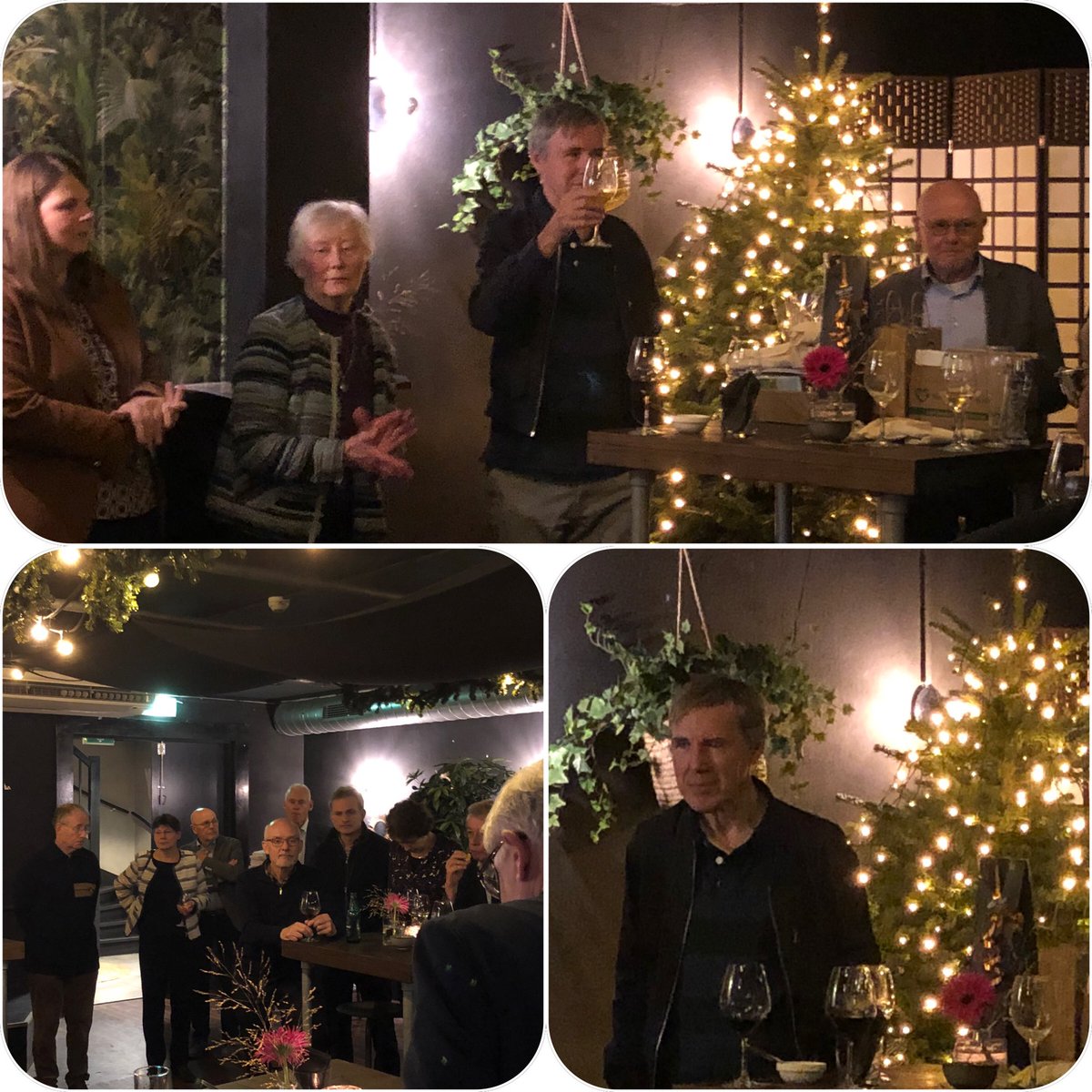 StGroeneHart's tweet photo. Gezellige kerstborrel in @De_Bistronoom 
met mooie woorden voor Ron Gast vanwege zijn terugtreden uit het algemeen bestuur van @StGroeneHart 

Een mooie kerst toegewenst! https://t.co/wremnz0tPf