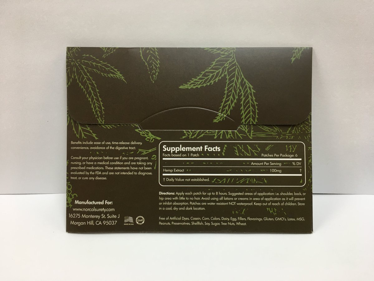 danapros's tweet photo. CBD Patches now available! Just $34.99 for 6 100 mg Patches! 8 hour transdermal  release. https://t.co/8649ELxdYF https://t.co/gZwI59lJdx