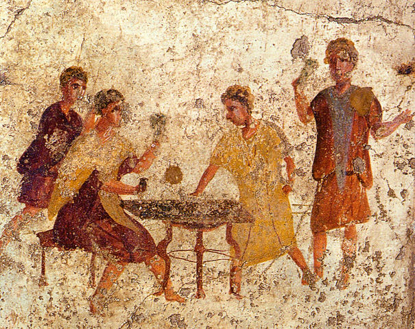 By the reign of Augustus, the #Roman #Saturnalia festival had expanded to 2 days. One of the most popular activities was gambling, frowned upon the rest of the year (though that probably stopped few people); even Augustus was known to love dice-playing at this time of year.