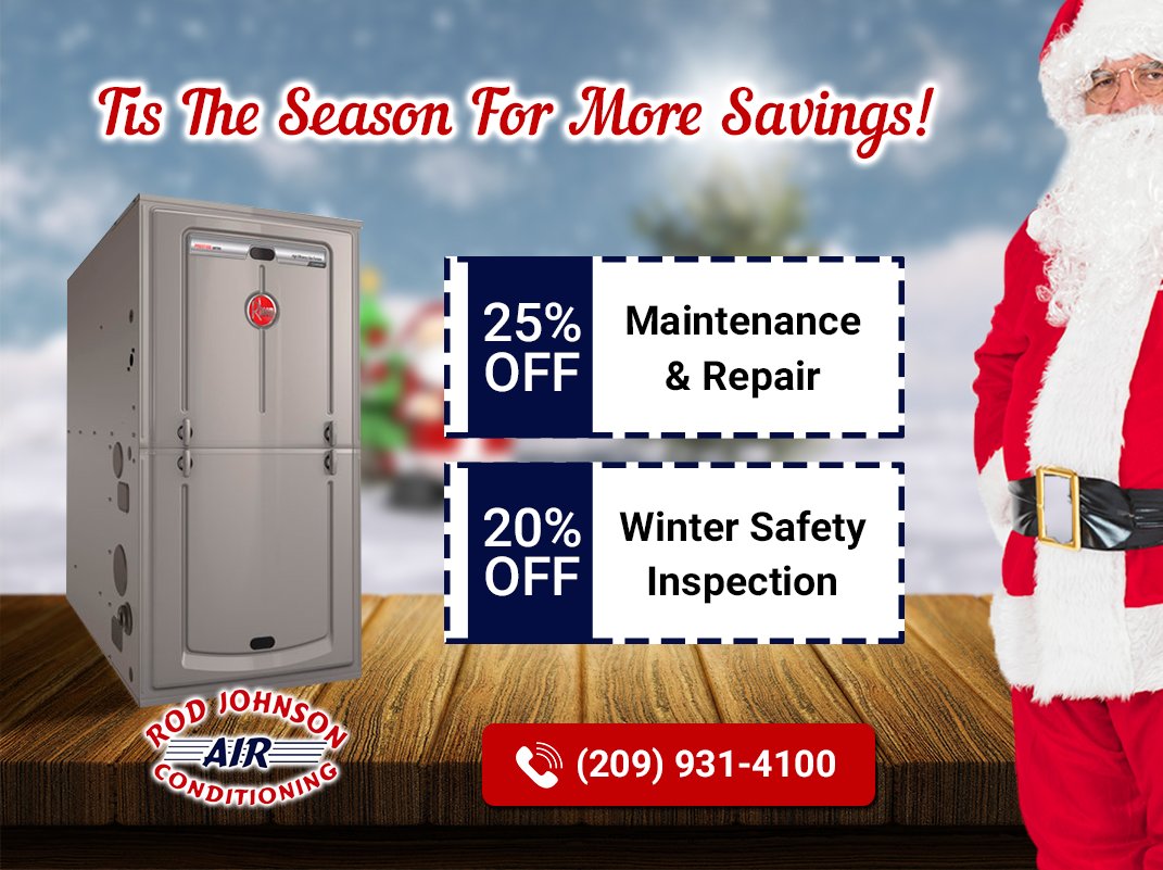 rodjohnsonair's tweet photo. It's not too late to service your furnace. Call Rod Johnson Air Conditioning today for the best heating specials in town! #stockton #holiday #hvac #furnace #promotion

https://t.co/sPgPOkISmT https://t.co/oB2gS6OjaT